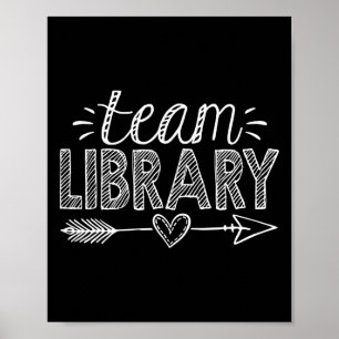 Team Bibliothek Tee Lehrer Schüler Ck Zur Schule  Poster