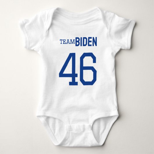 Team Biden 46 Single Sided Jersey Baby Strampler (Vorderseite)