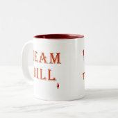 Team-Bill ~ Fan des Reißzahns Zweifarbige Tasse (Vorderseite Links)