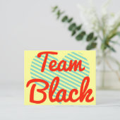 Team Black Postkarte (Stehend Vorderseite)
