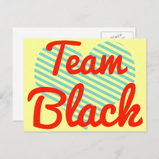 Team Black Postkarte (Vorne/Hinten)