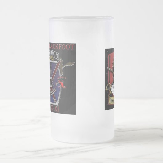 Team-Blackfoot mattierte Bier-Tasse Mattglas Bierglas (Mittel)