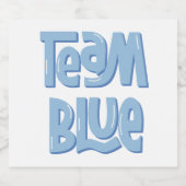 Team Blau  Bierflaschenetikett (Einzelnes Label)