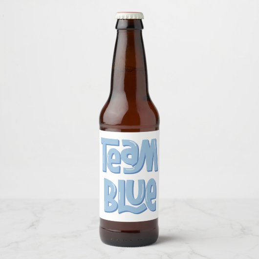 Team Blau  Bierflaschenetikett (Vorderseite)