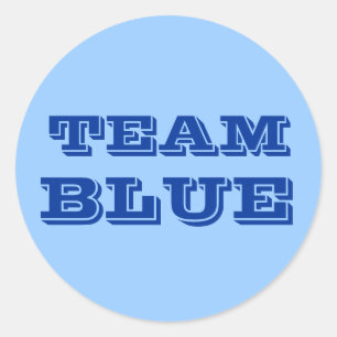 Team-Blau Runder Aufkleber