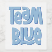 Team Blau  Weinetikett (Einzelnes Label)