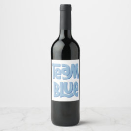 Team Blau  Weinetikett