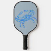 Team Blaue Krabbe Pickleball Schläger (Rückseite)