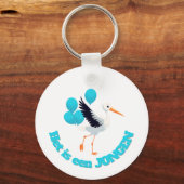 Team Blauw  - Gender Reveal Design Schlüsselanhänger (Vorderseite)