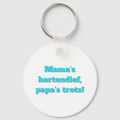 Team Blauw  - Gender Reveal Design Schlüsselanhänger (Rückseite)