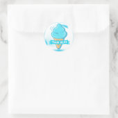 Team Blue Ice Cream Gender Reveve Gunst Runder Aufkleber (Tasche)
