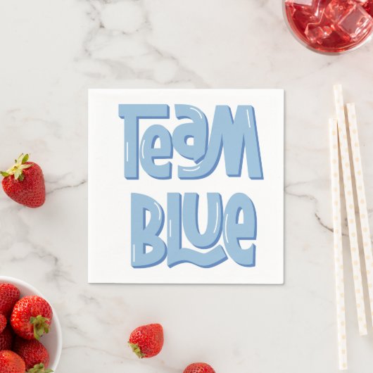 Team Blue Paper Napkin Serviette (Beispiel)