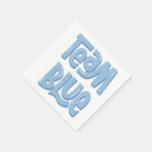 Team Blue Paper Napkin Serviette (Ecke)