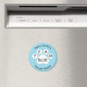 Team Blue Paw Print Gender Reveal Magnet (In Situ (Geschirrspüler))