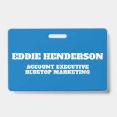 Team Blue personalisiert Name Team Gebäude Abzeich Ausweis (Rückseite)