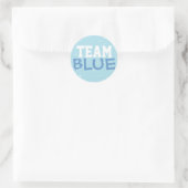 Team Blue Polka Dot & Stars Round Sticker (Tasche)