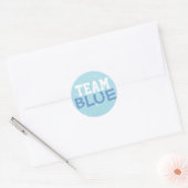 Team Blue Polka Dot & Stars Round Sticker (Umschlag)