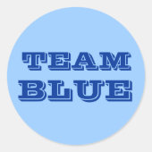 Team Blue Runder Aufkleber (Vorderseite)