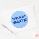Team Blue Runder Aufkleber (Umschlag)