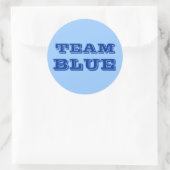 Team Blue Runder Aufkleber (Tasche)