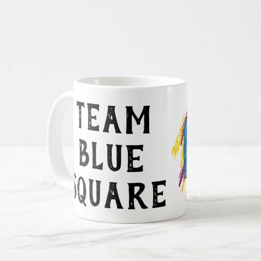 Team Blue Square Kaffeetasse (Vorderseite Links)