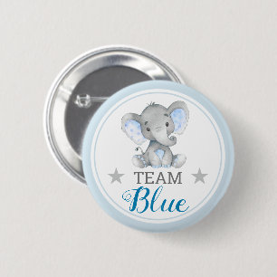 Team Blue Vote Gender Reveal Baby Dusche Sprinkle Button