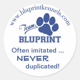 Team BluPrint Sticker: Oft Imitated Niemals Dup... Runder Aufkleber
