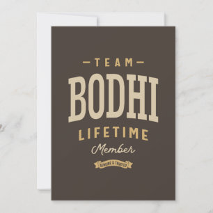 Team Bodhi Lebenslanges Mitglied Personalisierter Einladung