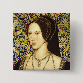 Team Boleyn - Portrait von Königin Anne Boleyn Button