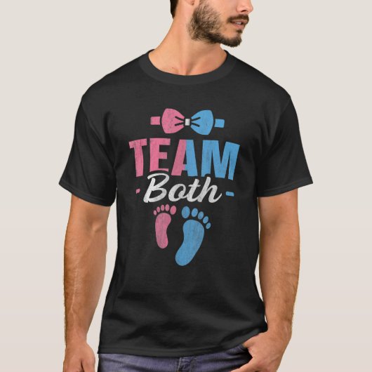Team Both for a Gender Reveal Parents T-Shirt (Vorderseite)