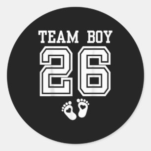 Team Boy 2026 Geschlecht Enthüllung Baby Dusche pa Runder Aufkleber
