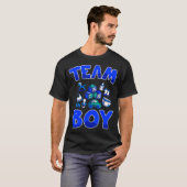 Team Boy Baby Shower Gender Reveal Baby Party T-Shirt (Vorne ganz)
