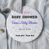 Team Boy Baby Shower Knöpfe Button (Beispiel)