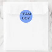 Team Boy Baby Shower Runder Aufkleber (Tasche)