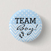 Team Boy Blue Baby Dusche Button (Vorderseite)