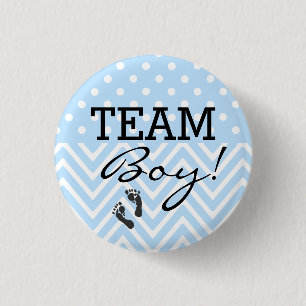 Team Boy Blue Baby Dusche Button