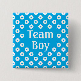 "Team Boy" Blue Polka Dot Geschlechtsvorausschau Button