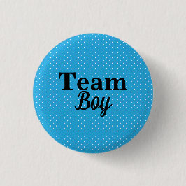 Team Boy Blue Polka Dots Baby Shootknopf Button