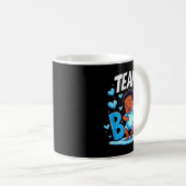 Team Boy Design Gender Reveal New Baby Boy Kaffeetasse (VorderseiteRechts)