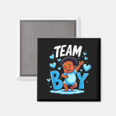 Team Boy Design Gender Reveal New Baby Boy Magnet (Vorderseite/Rückseite)