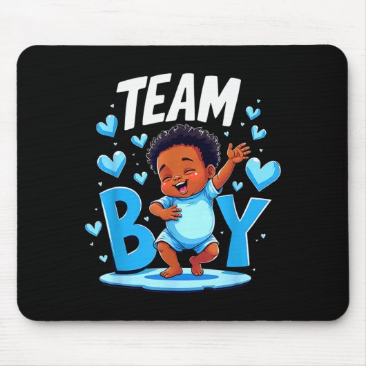 Team Boy Design Gender Reveal New Baby Boy  Mousepad (Vorne)
