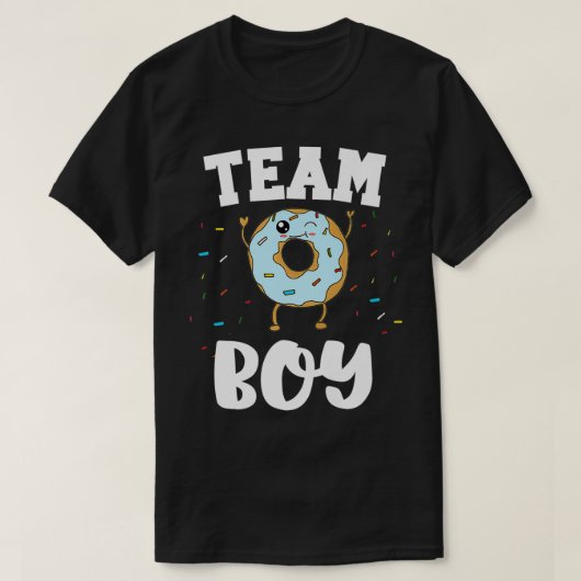 Team Boy Donut Gender Reveal Party Funny und Niedl T-Shirt (Design vorne)