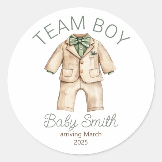 Team Boy Gender enthüllt Weihnachtsbabys Aufkleber (Vorderseite)