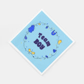 Team Boy Gender Reveal Napkins Serviette (Ecke)