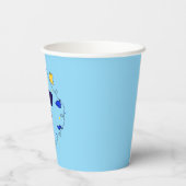 Team Boy Gender Reveal Paper Cups Pappbecher (Rückseite)