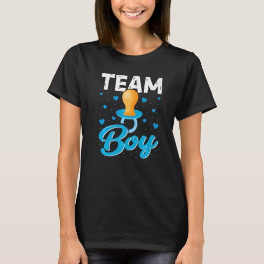 Team Boy Gender Reveal Party Gender Reveal Baby S T-Shirt (Vorderseite)