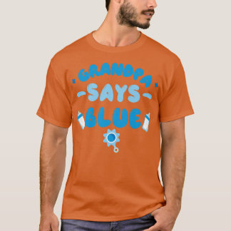 Team Boy Gender Reveal Party Opa sagt Blue Ma T-Shirt