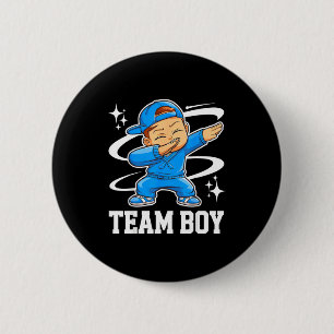 Team Boy Geschlechtsenthüllungsfeier Babyankündigu Button