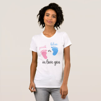 Team Boy Girl Gender Rosa oder Blau Wir Liebe Sie T-Shirt