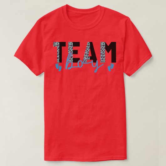 Team Boy Leopard drucken Niedliches Rosa oder blau T-Shirt (Design vorne)